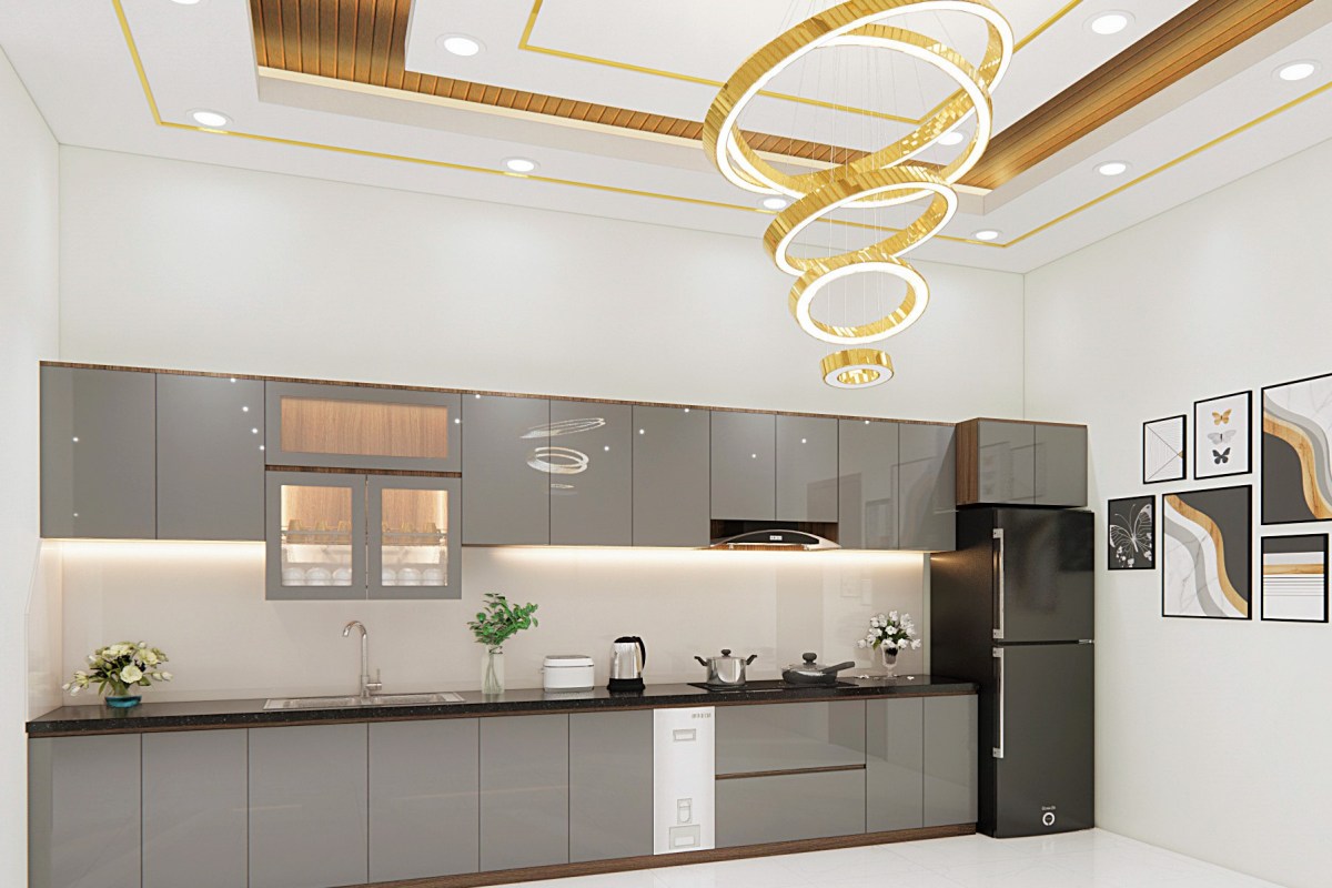 Tủ bếp gỗ MDF phủ Acrylic Noline BLT21010