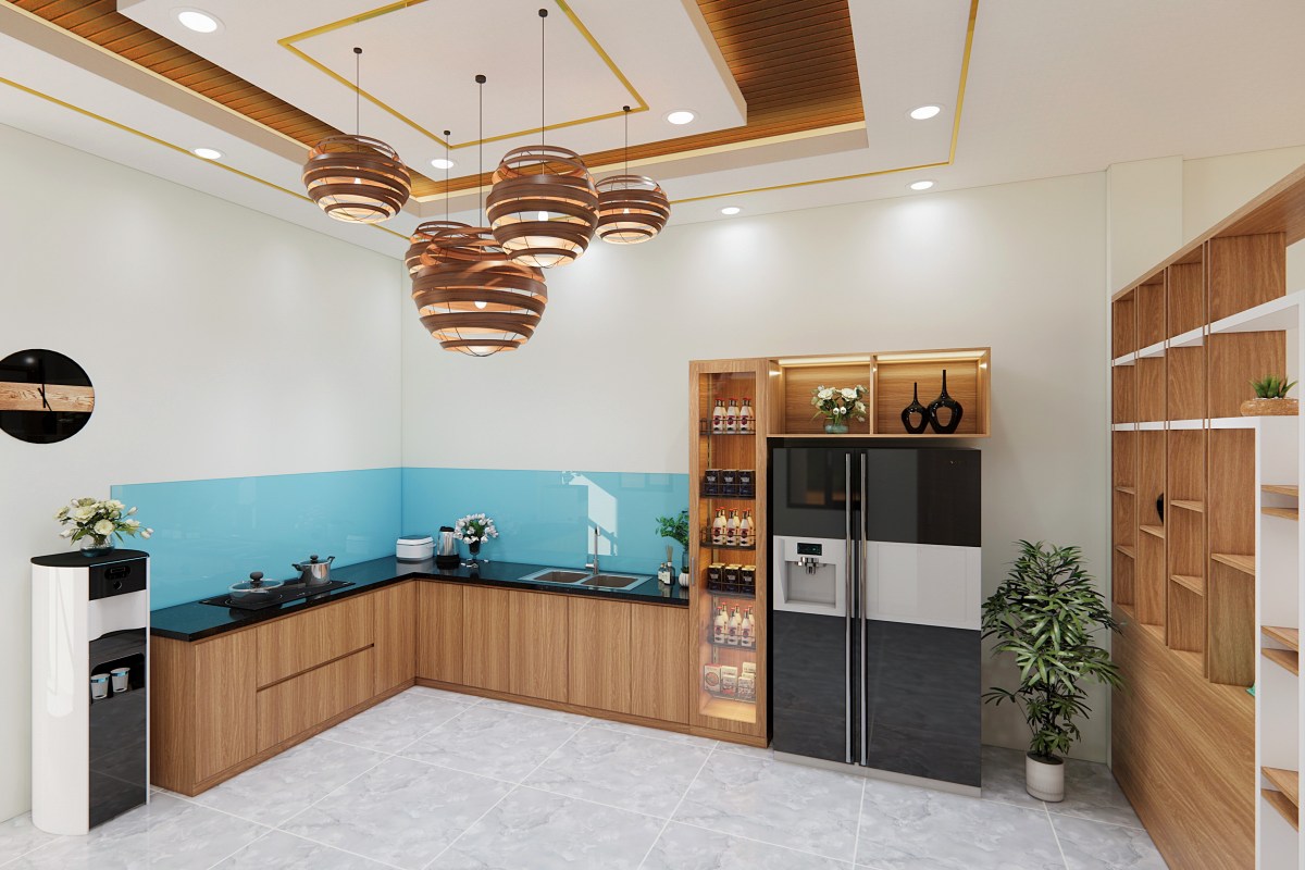Tủ bếp gỗ MDF cánh Melamine BLT4103