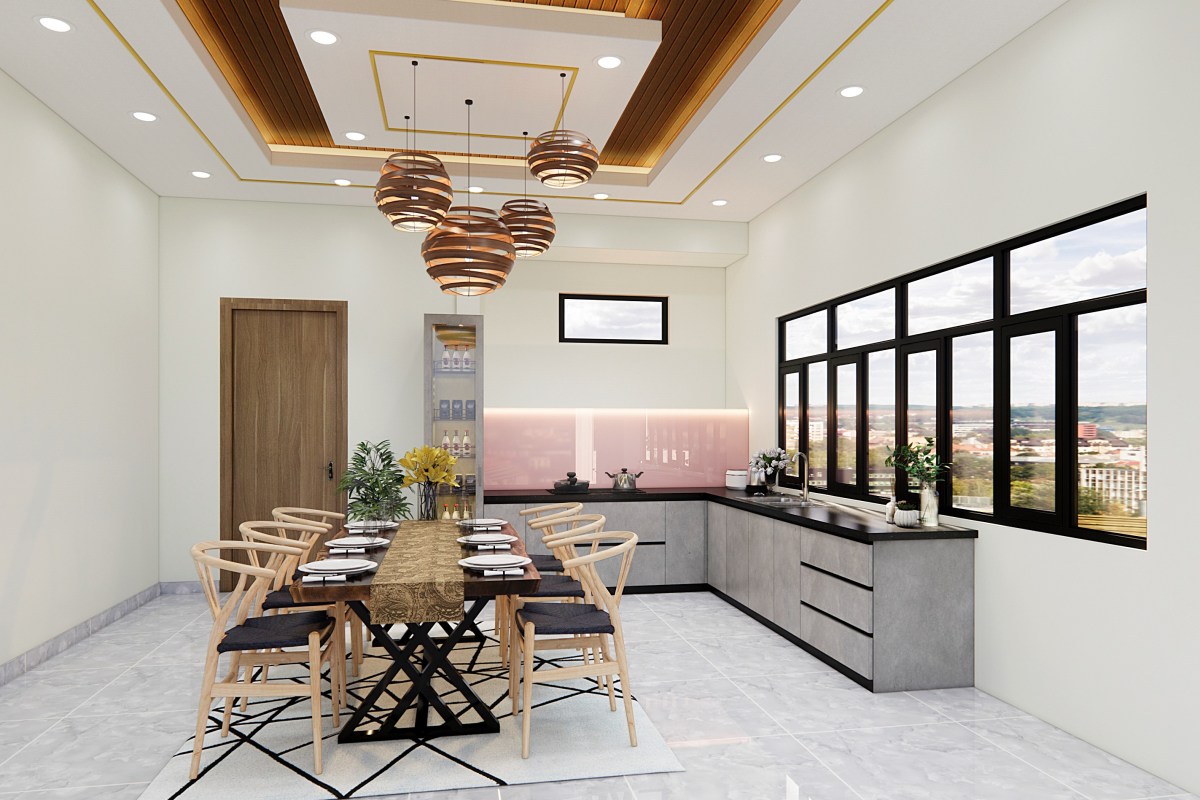Tủ bếp gỗ MDF cánh Melamine BLT4104