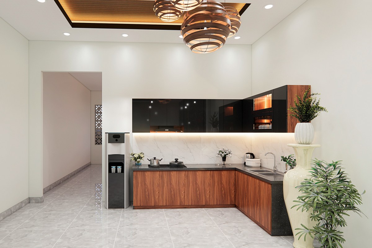 Tủ bếp gỗ MDF cánh Melamine BLT4105